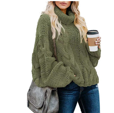 Dames Trui Oversized Kabelpatroon Lange Mouwen Warm