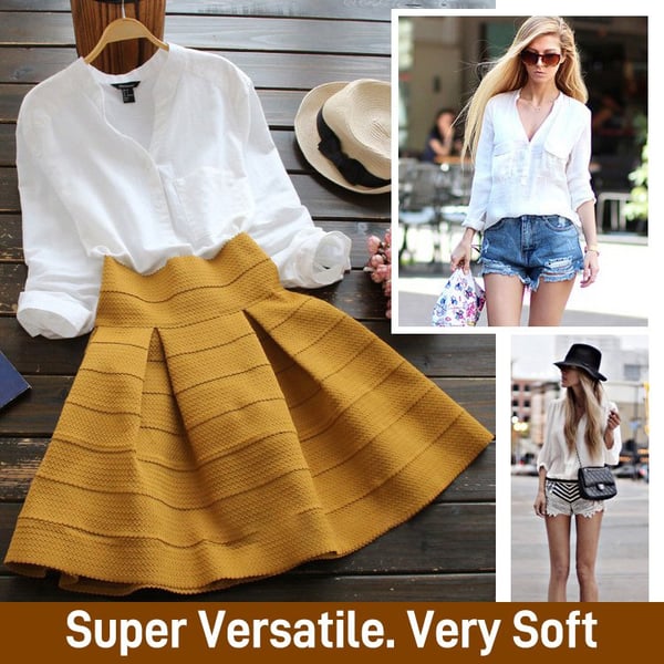 Linnen Blouse Vrouw Losse Zomerkleding