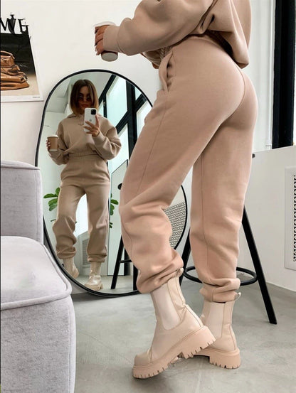 Dames Jogger Set Zacht Comfortabel Hoodie en Broek