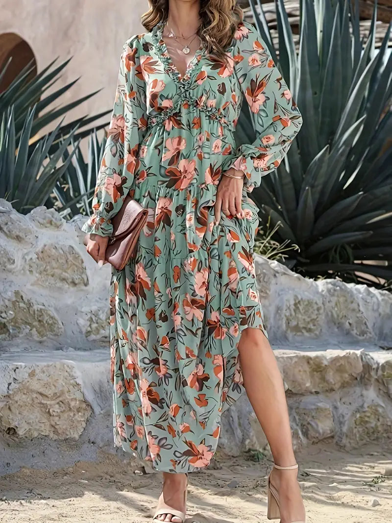 Vrouwelijke Bloemen Maxi Jurk Zomerjurk voor Dames
