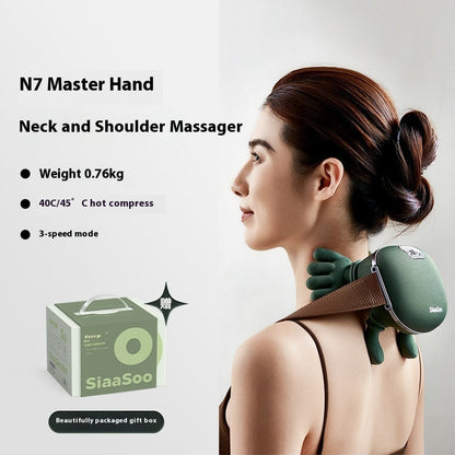 Nekmassageapparaat met Warmtefunctie en 4D Kneedsysteem | Draadloos Oplaadbaar