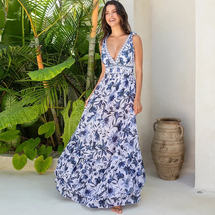 Eéndelig Badpak met Rok en Sarong voor Vrouw