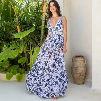 Eéndelig Badpak met Rok en Sarong voor Vrouw