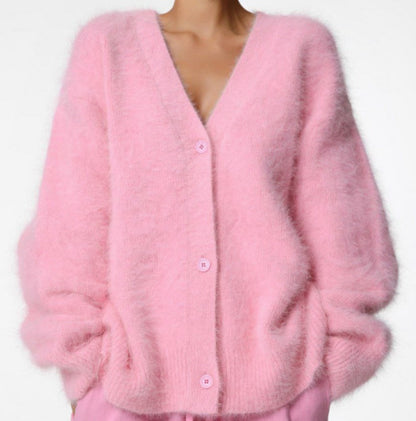 Dames Vest Zacht Gebreid V-hals Model
