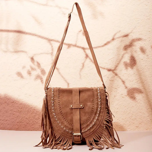 Kleine Crossbody Tas voor Dames met Kwastje Stijlvol - StudioMarella