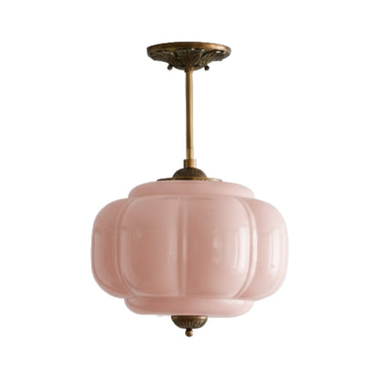 Vintage Melkglazen Hanglamp met Gegolfde Rand – Scandinavische Sfeerverlichting voor Keuken en Slaapkamer
