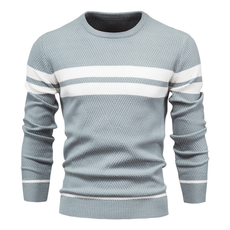 Gestreepte Trui Mannen Casual Klassiek Model