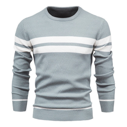 Gestreepte Trui Mannen Casual Klassiek Model