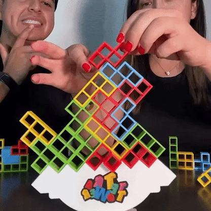 Houten Balans Stapelblokken Set Tetris Toren Evenwichtsspel Educatief Speelgoed Fijne Motoriek Kinderen Families Thuis