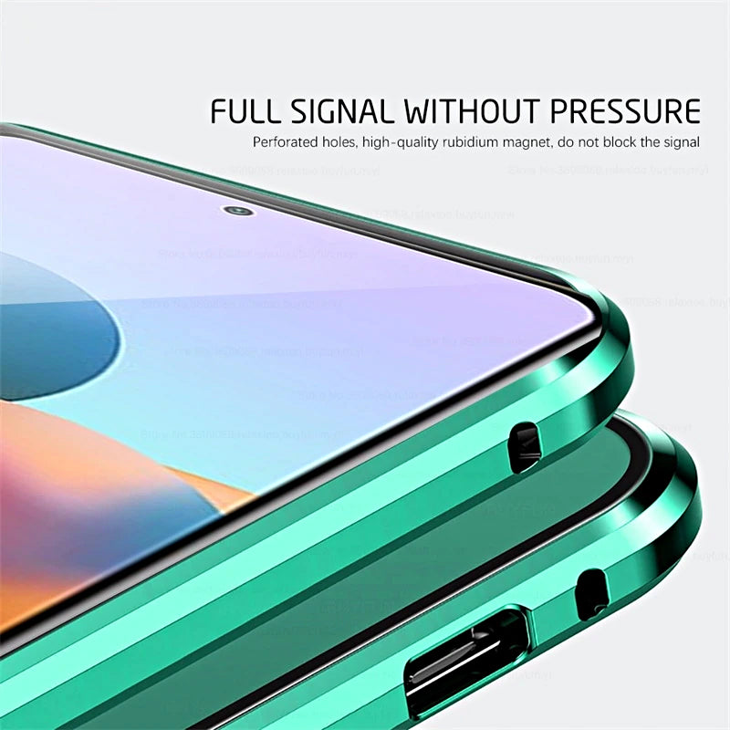 Magnetische Dubbelzijdige Telefoonhoes Gehard Glas voor Galaxy Modellen