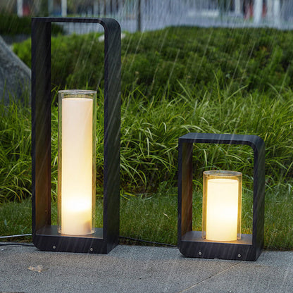 Led tuinlamp voor buiten – vierkante moderne buitenlamp met warm licht