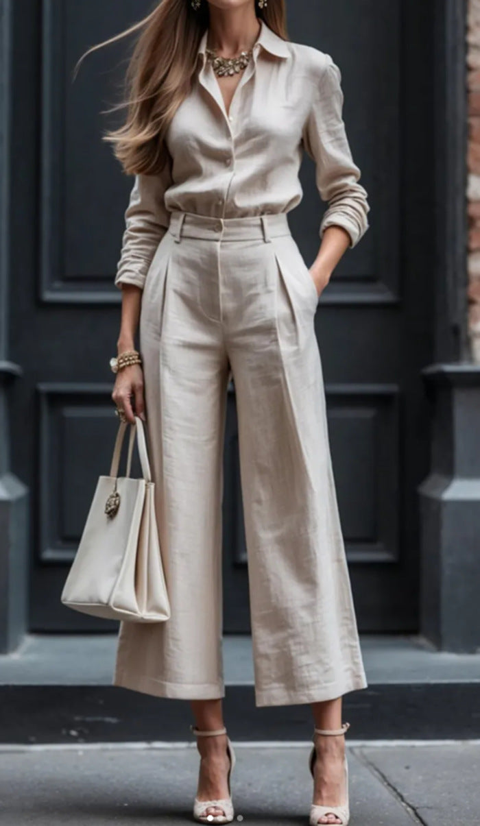 Dames 2-Delig Set Broek en Top Elegante ZomerJurk Alternative: 
Dames 2-Delig Set Broek en Top Stijlvolle Kleding - StudioMarella