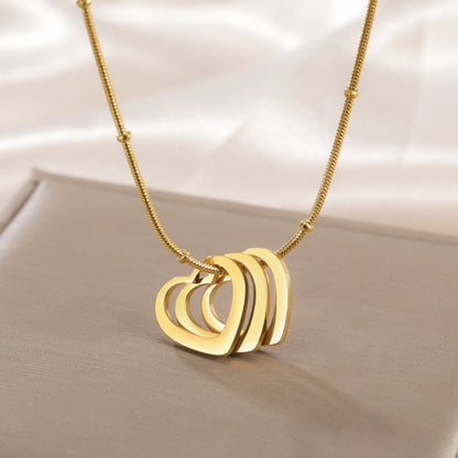 Ketting met Hartjes Zilver Gelaagd voor Vrouwen - StudioMarella