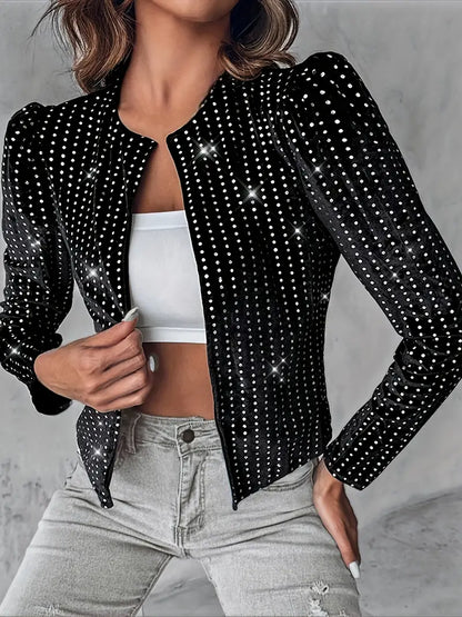 Dames Jas met Glitter Polka Dots