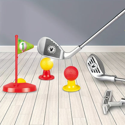 Kindergolfset Verstelbare Clubs Met Ballen en Doelen Binnen Buiten Speelgoed Motorische Ontwikkeling Actief Tuinspeelgoed