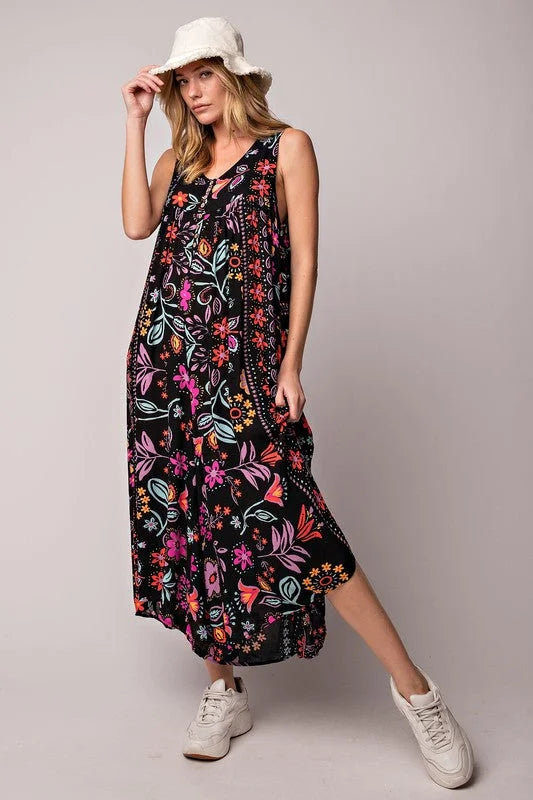 Jumpsuit Vrouw Bloemenprint Zomerjurk Vintage Look - StudioMarella