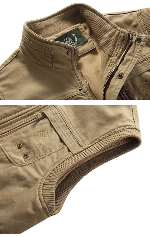 Waterdicht Outdoor Vest Heren met Veel Zakken en Functionele Details