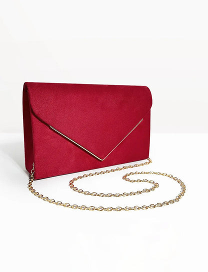Fluwelen Clutch Avondtasje Suède Stijl Elegant