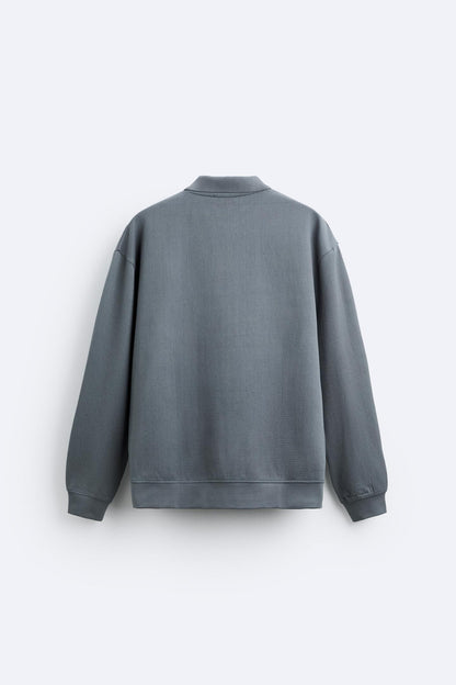 Beige Pullover met Polokraag voor Elegante Look
