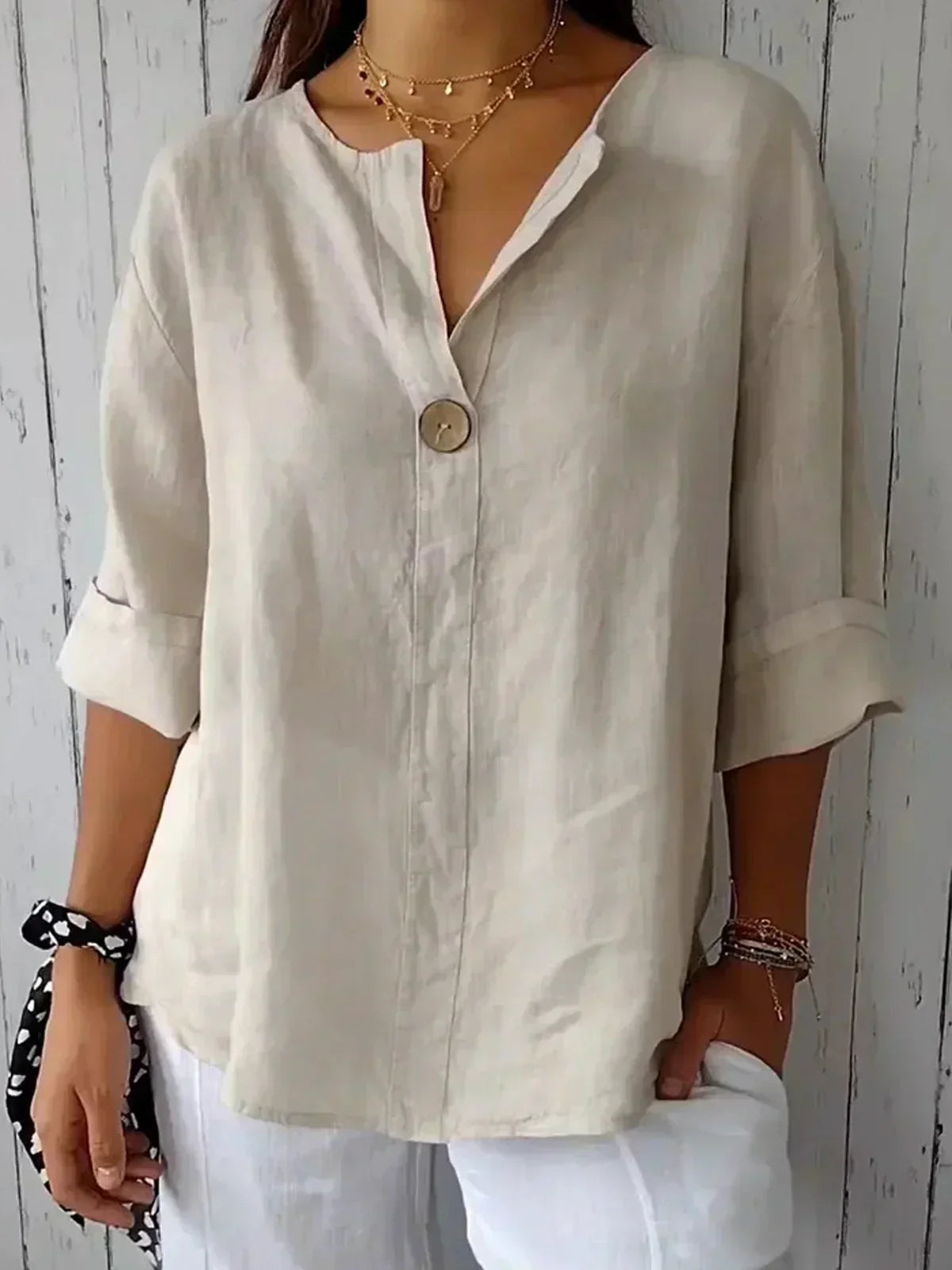 Vrouwen Blouse Elegante V-hals - StudioMarella