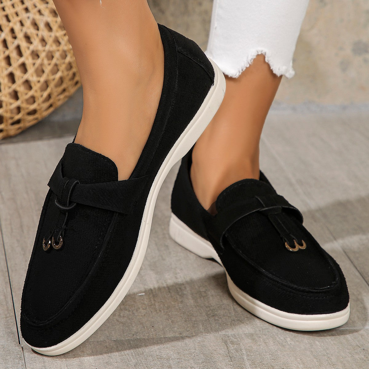 Dames Instappers Luxe Leer Comfortabele Schoenen