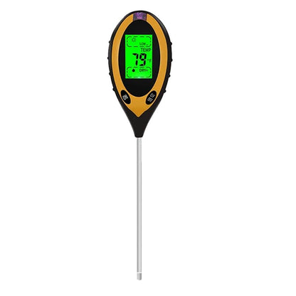 Digitale 4-in-1 Grondtester pH-Waarde Vocht Temperatuur Licht Bodemanalyse voor Tuin Moestuin Planten Groei Optimalisatie