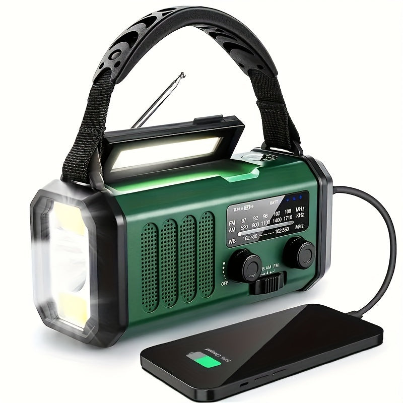 Noodradio met Zonnepaneel & Handcrank – AM/FM/NOAA Radio, Powerbank & Zaklamp