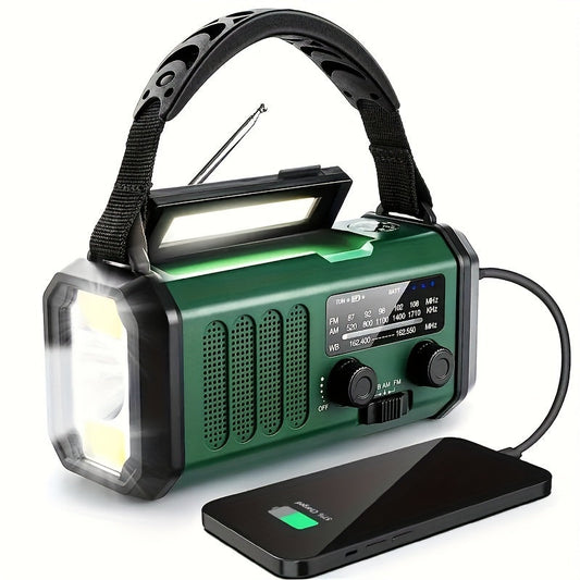 Noodradio met Zonnepaneel & Handcrank – AM/FM/NOAA Radio, Powerbank & Zaklamp