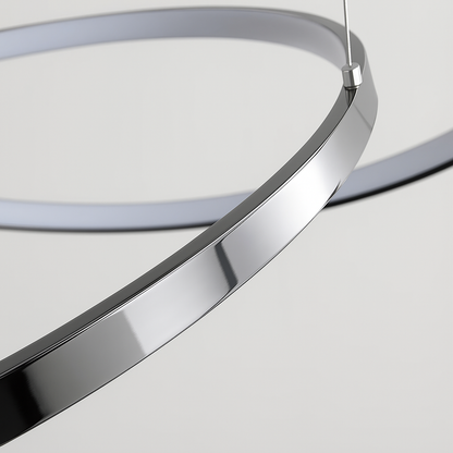 LED Kroonluchter Ringen Dimbaar RVS Goud Of Zwart 3 Tot 8 Elementen