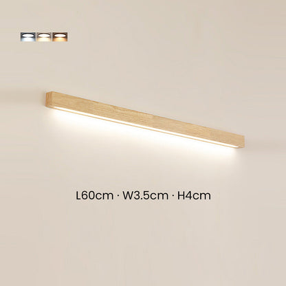LED Wandlamp Hout Lineair Warm Wit Badkamer Slaapkamer Wandverlichting Modern Minimalistisch Lichtbalk