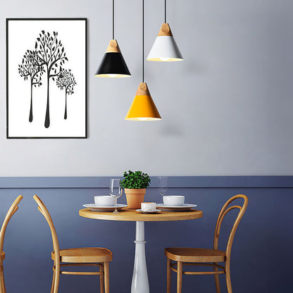 Hanglamp Hout Aluminium E27 Kleurrijk Eetkamer Woonkamer Keuken Designlamp Modern