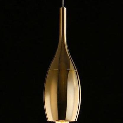 Glazen Hanglamp met Gouden Metalen Armatuur en Geïntegreerde LED-Verlichting – Scandinavisch Design voor Eetkamer, Woonkamer en Keuken