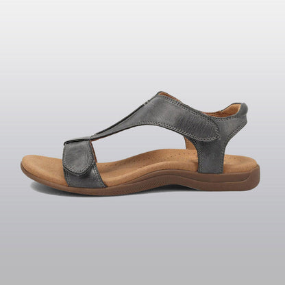 Orthopedische Dames Sandalen met Voetgewelfsteun T-band Verstelbaar Ademend Microvezel Zomer Comfortabel