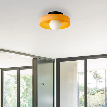 Mulon Plafondlamp en Wandlamp Glas G9 Amber Woonkamer Slaapkamer Design Verlichting Modern Rond