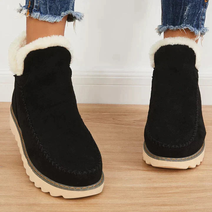 Vrouwenschoenen Bontlaarzen Warm en Comfortabel