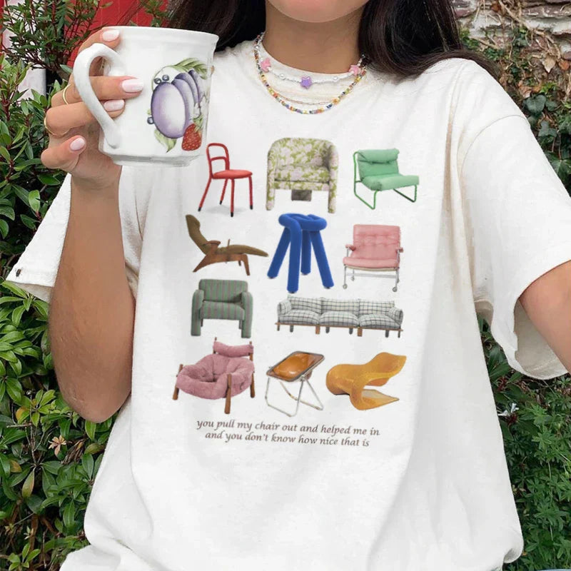 Vrouwelijk T-shirt met Leuke Print - StudioMarella