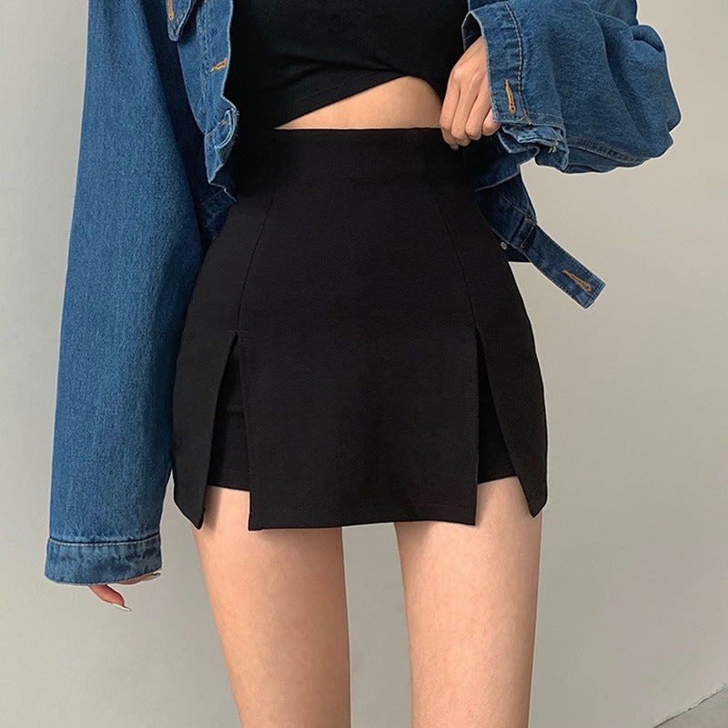 Korte Minirok voor Vrouw Hoge Taille Zwart Rokje - StudioMarella