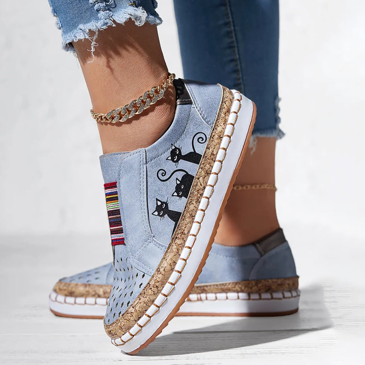 Platte Schoenen voor Dagelijks Gebruik Retro Stijl Casual