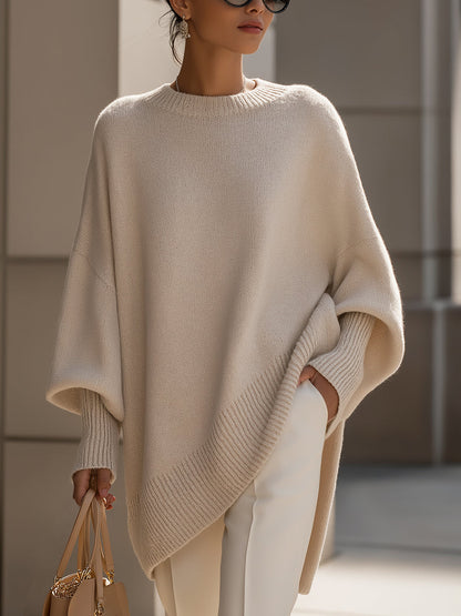 Dames Gebreide Poncho Oversized Trui Warm - StudioMarella