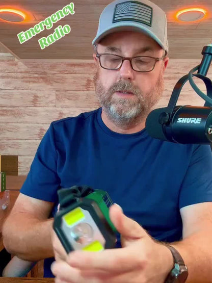 Noodradio met Zonnepaneel & Handcrank – AM/FM/NOAA Radio, Powerbank & Zaklamp