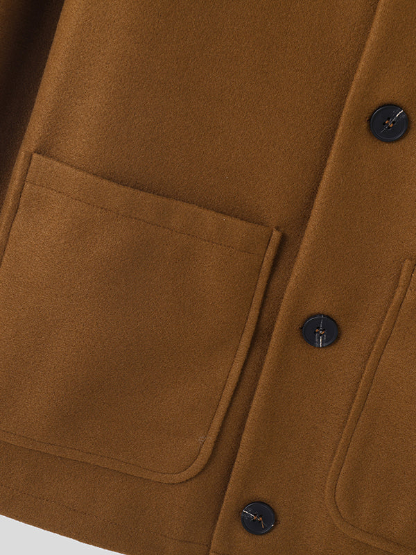 Tweed Jas Casual Met Knopen Voor Mannen