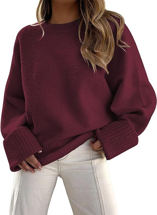 Dames Trui Zacht Oversized Ronde Hals