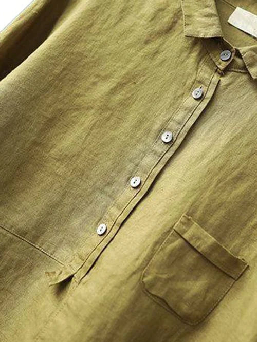 Linnen Blouse Dames Zomerjurk Casual Luchtig