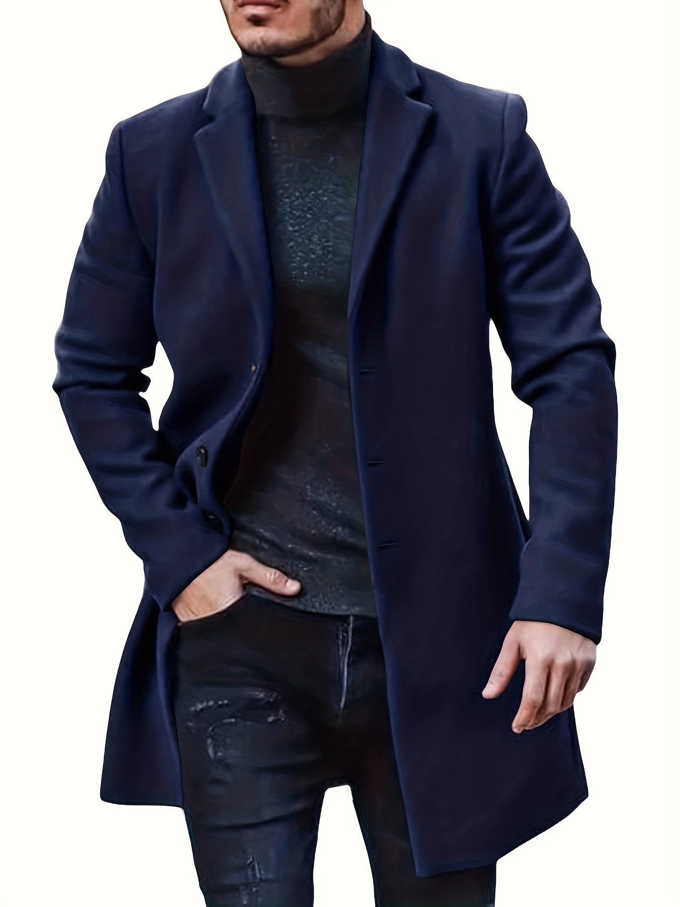 Heren Winterjas Warm en Waterdicht met Knoopsluiting
