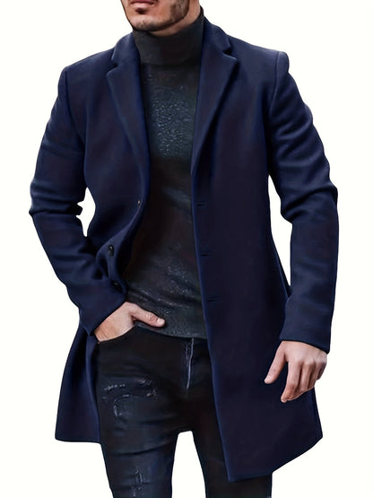 Heren Winterjas Warm en Waterdicht met Knoopsluiting