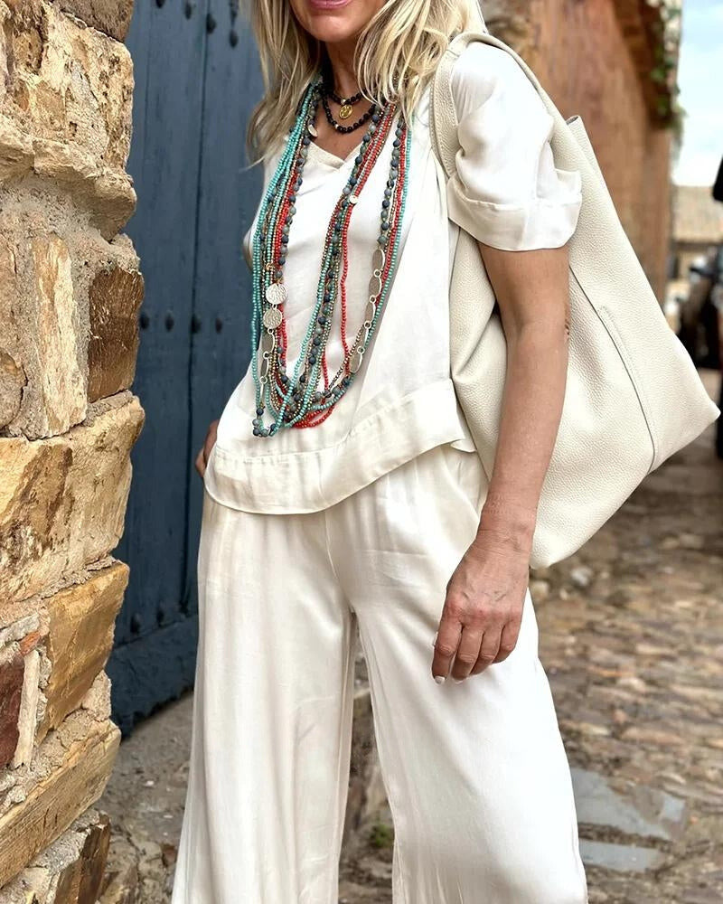 Vrouwelijke Zomerset Top en Broek Comfortabel