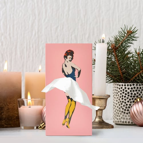 Vintage Tissue-Box met Retro-Patroon – Elegante Zakdoekenhouder voor Badkamer Woonkamer Slaapkamer Kantoor – Decoratief Kunsthars Tissuedispenser