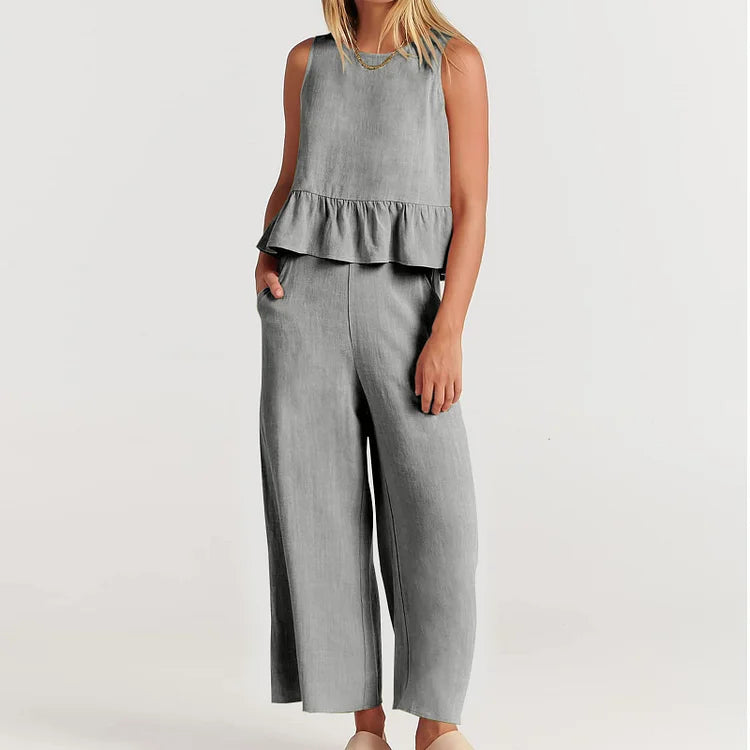 Vrouwelijke Kleding Set Tweedelig Jurk en Broek
