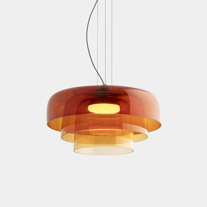 Hanglamp Glas Nordisch Design Gelaagd 1 2 3 Niveaus Oranje Groen Grijs Eetkamer Keuken Woonkamer Pendellamp Warm Licht LED Verstelbaar