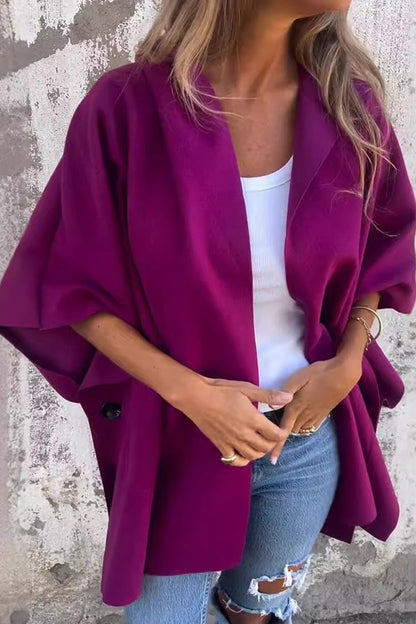 Oversized Cape Jas voor Dames Losvallend en Stijlvol